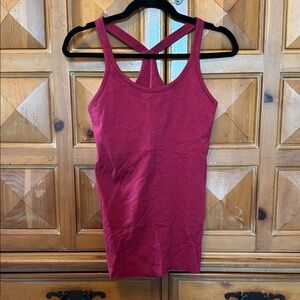 Lululemon Women's Pink Ribbed Tank Top